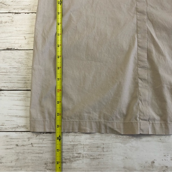 PATPRIMO Women’s Beige 1/2 Button Up Short Sleeve Midi Dress Sz 8 - Picture 9 of 10